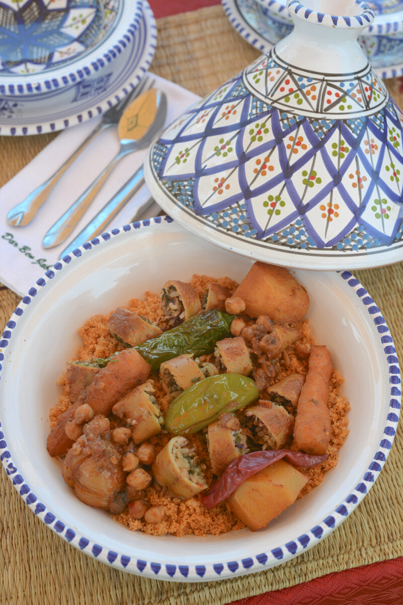 Couscous aux calamars farcis-Dar Ben Jaballah